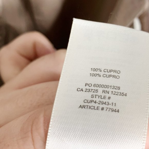 Wilfred Aritzia Gold Shimmer Tan Button Up Top Blouse Tie Cognac 2XS Cupro - Picture 12 of 16